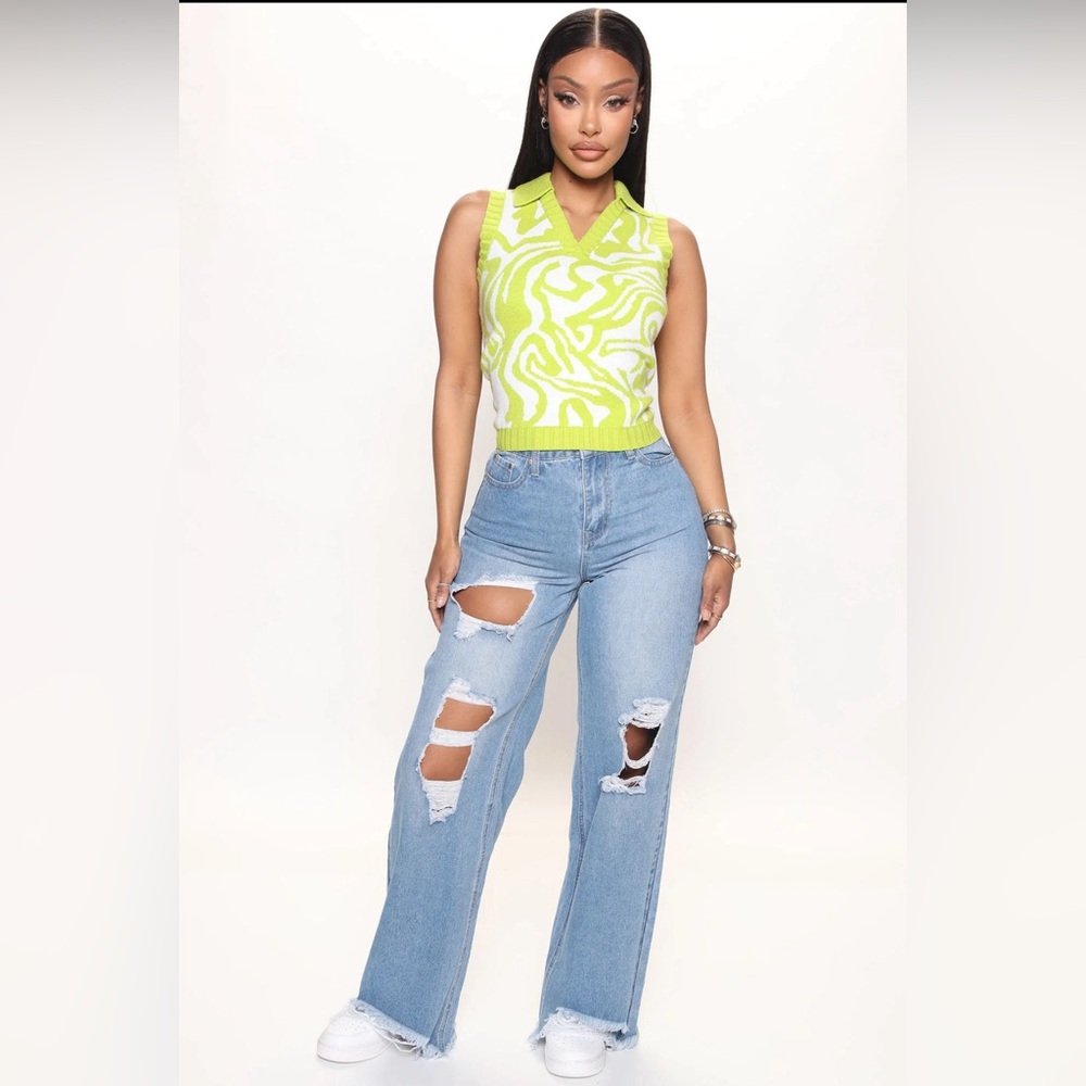 Fashion Nova Hypnotized Sweater Vest